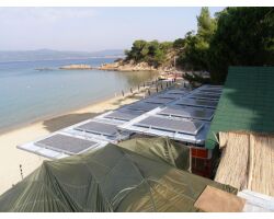 Αυτόνομο Φωτοβολταικό σύστημα στην παραλία Κουκουναριές | Σκιάθος beach bar
