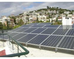 Φ/Β σύστημα ισχύος 10 kWp σε ταράτσα πολυκατοικίας στο Χαιδάρι Αττικής